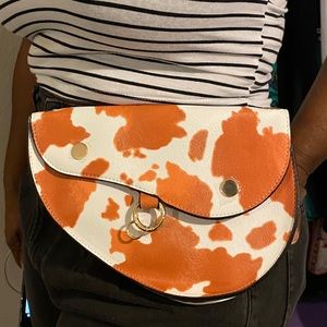 Animal print hip/shoulder bag